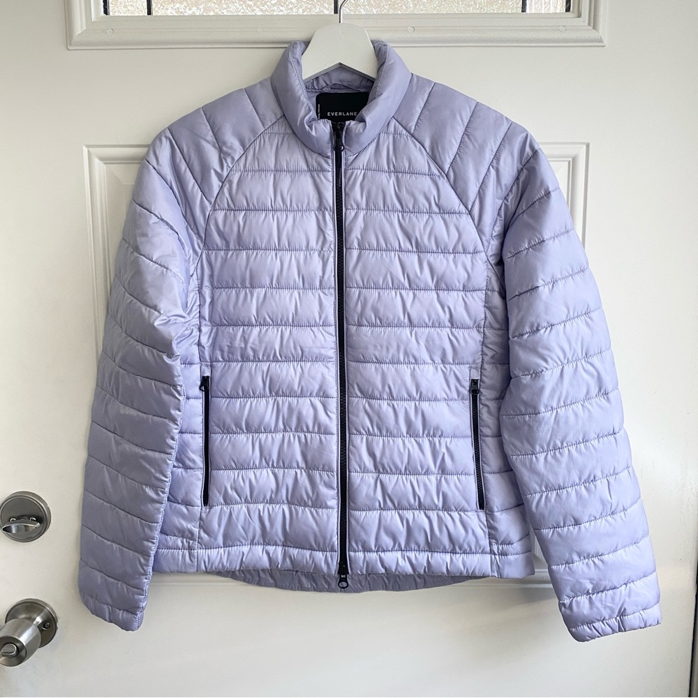 Everlane the renew lightweight puffer lavender